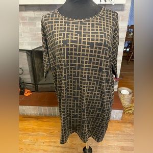 Lularoe‎ Classic T, M Black and brown Top EUC medium